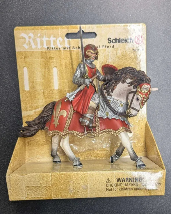 Schleich Ritter 70056 Ritter mit Schwert auf Pferd Toy Figure