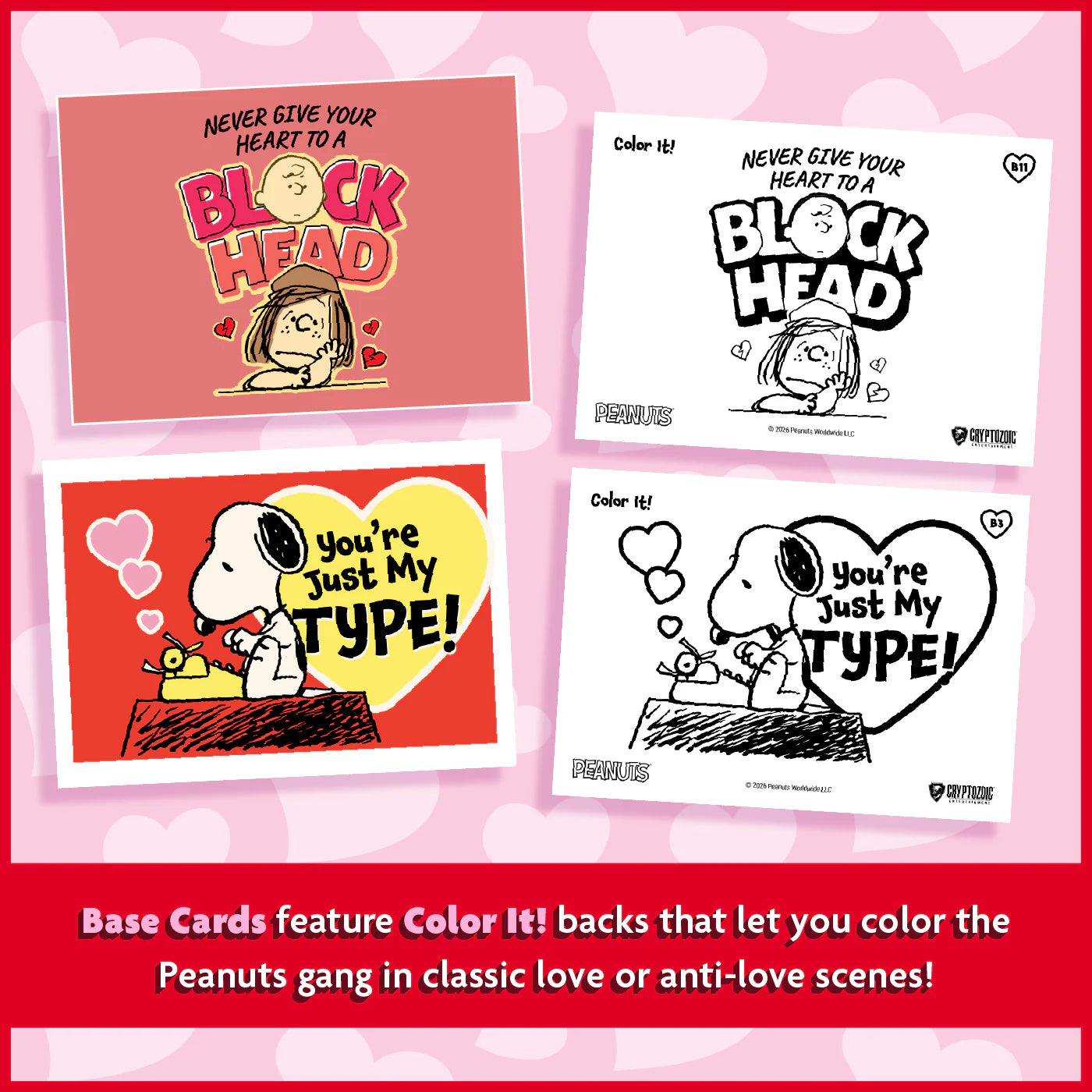 2026 Cryptozoic Peanuts Playpaks Series 3: Love Me, Love Me Not Gravity Feed Box