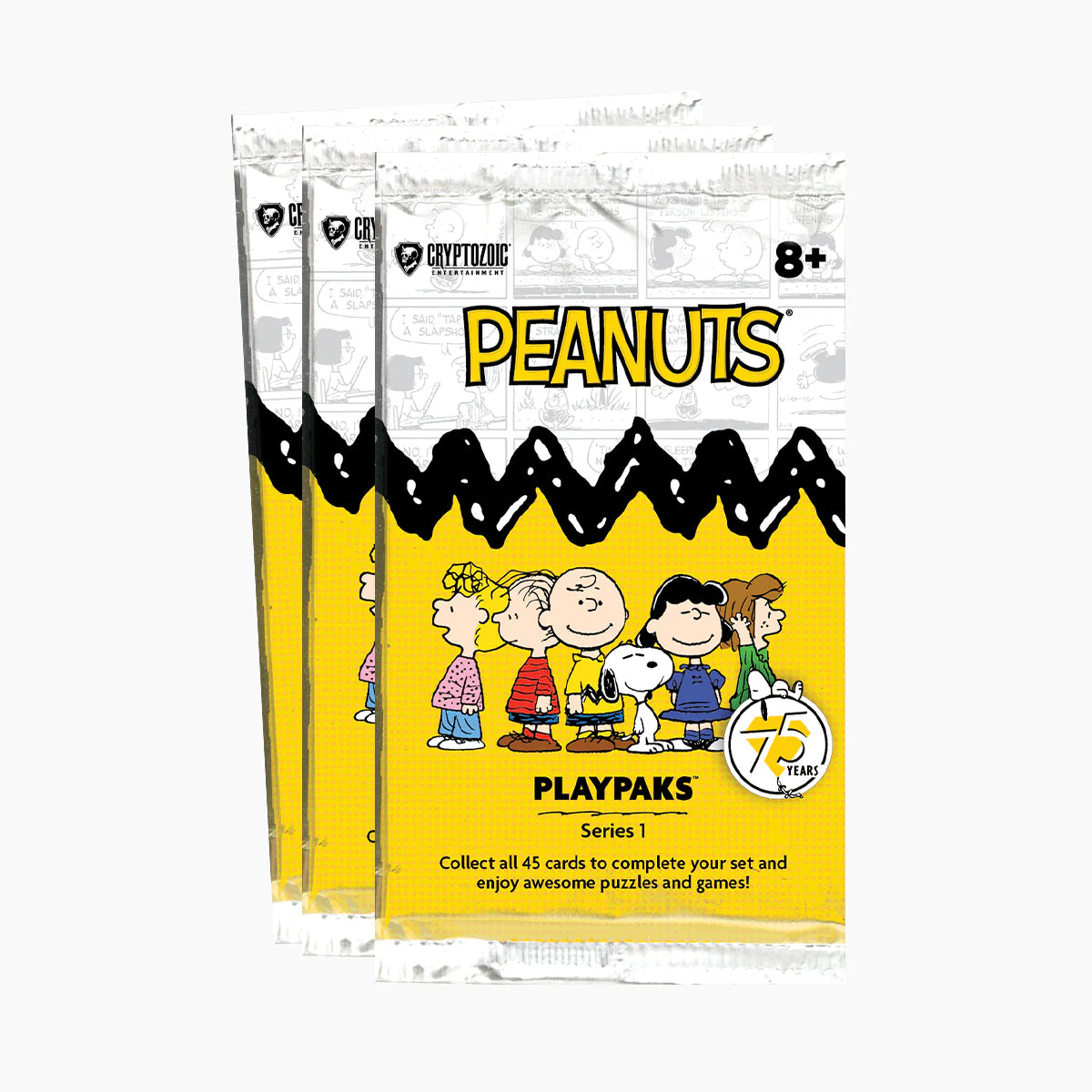 2025 Cryptozoic Peanuts Playpaks: 75 Years Trading Card Box