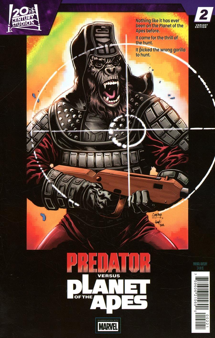 Predator vs. The Planet Of The Apes #2 Chris Campana Movie Poster Homage Variant