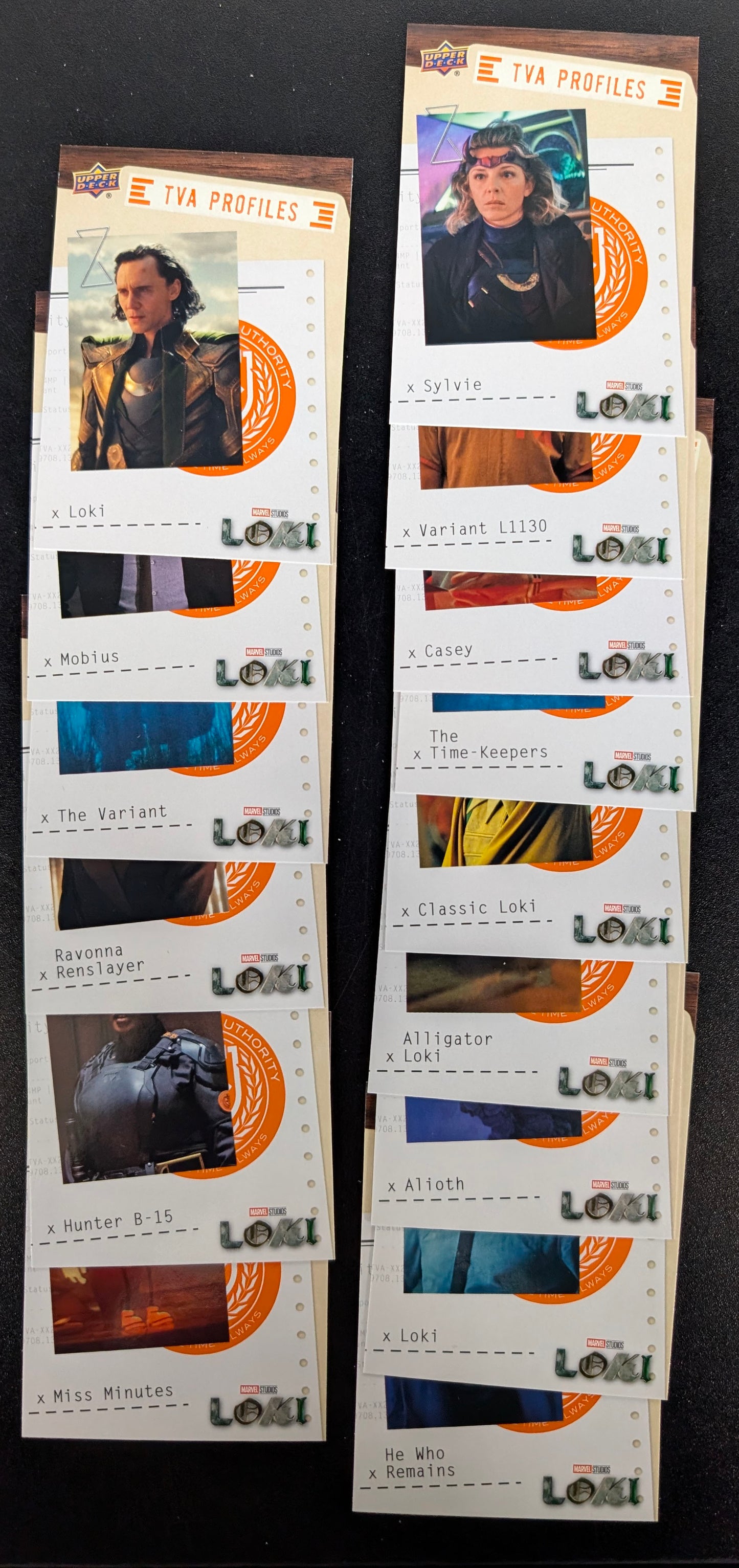 2023 Upper Deck Marvel Loki TVA Profiles 15 Card Chase Set P-1 to P-15