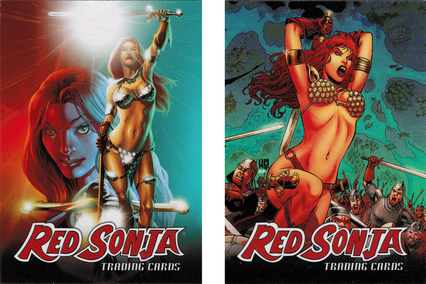 Breygent Dynamite Red Sonja 2012 Promo-1 and Promo-2 Promo Card Set