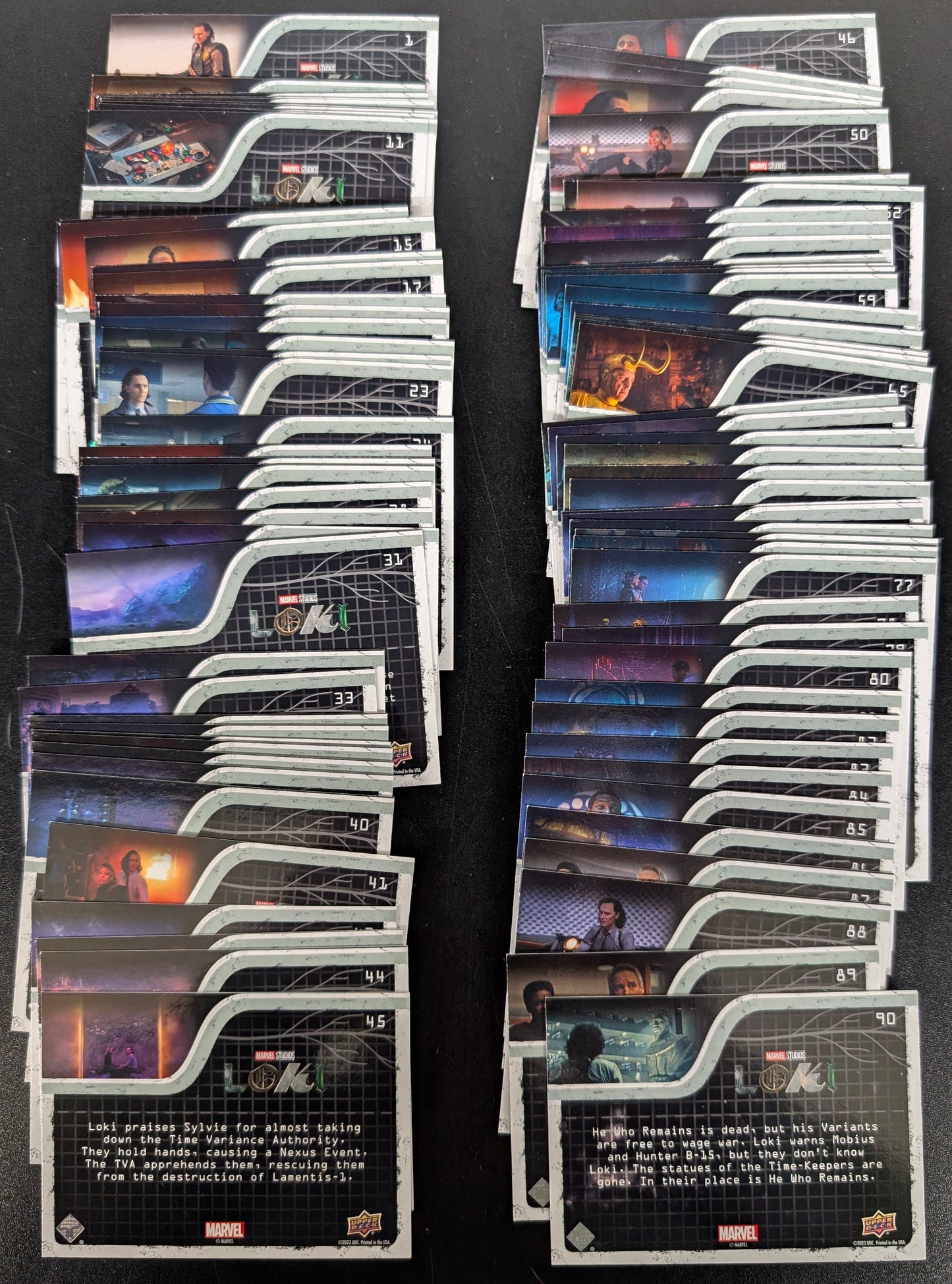 2023 Upper Deck Marvel Loki Purple Parallel 90 Card Base Set