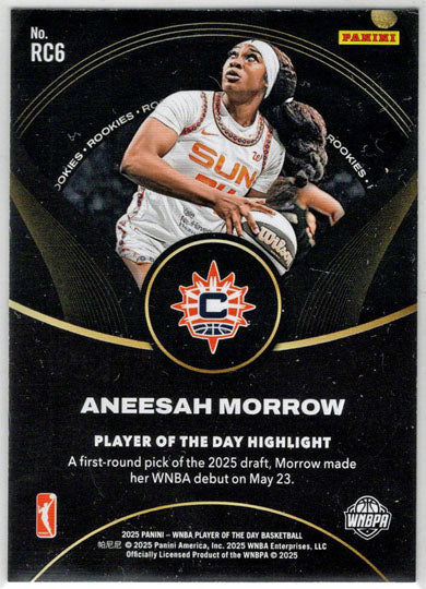 2025 Panini WNBA Player of the Day Rookie Card RC6 Aneesah Morrow