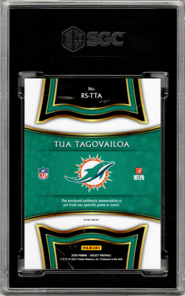 Panini Select Football 2020 Rookie Swatch Maroon Prizm Card TS-TTA Tagovailoa