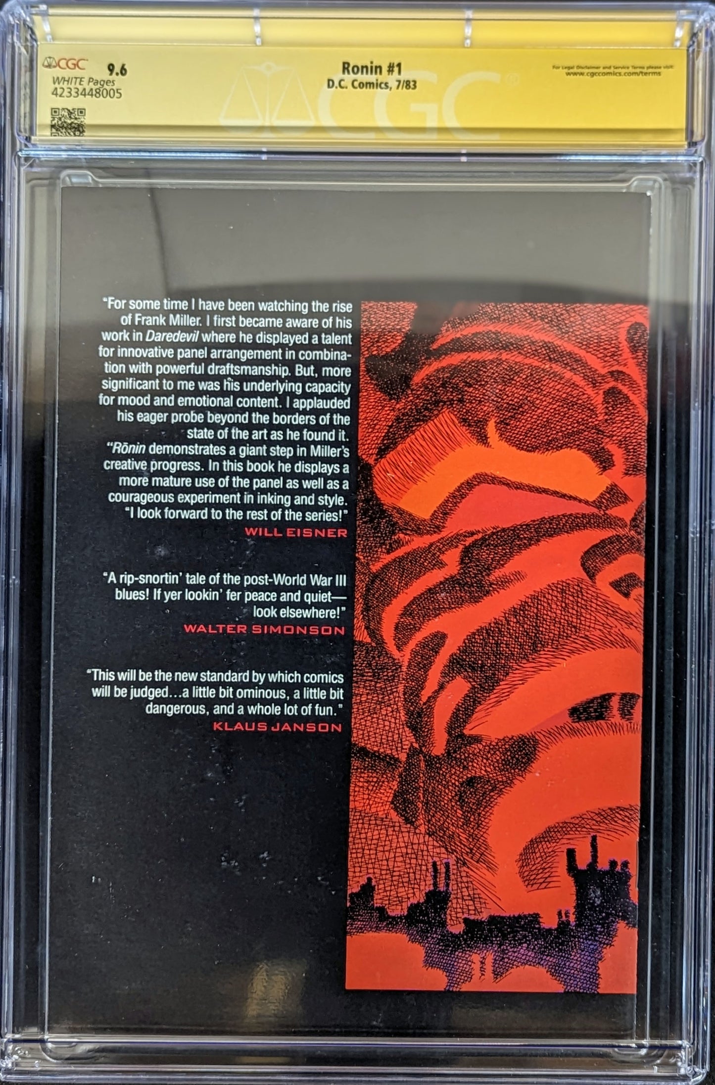Frank Miller's Ronin #1 (1983) CGC 9.6 Signed by Frank Miller