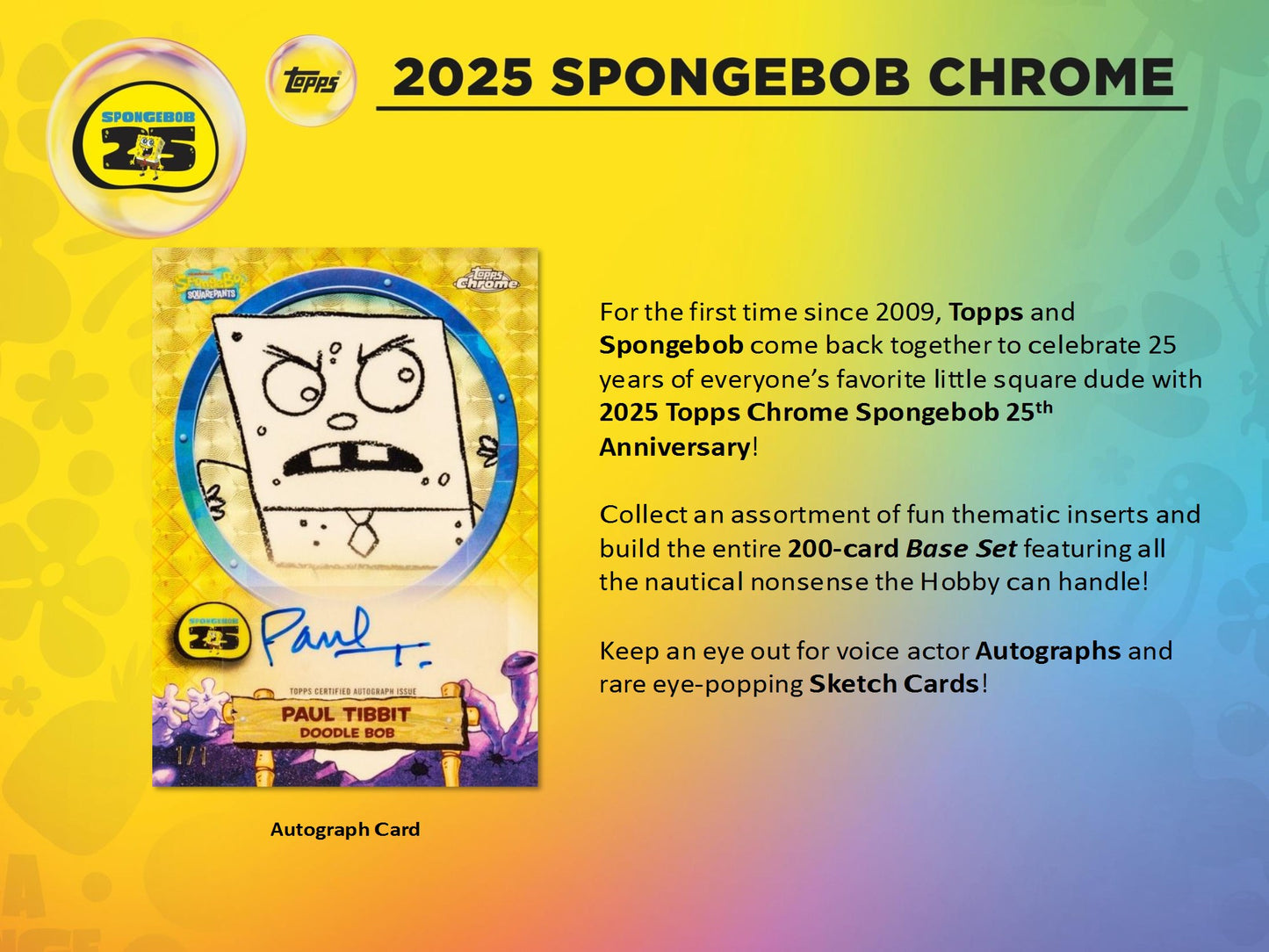 2025 Topps Chrome SpongeBob 25th Anniversary Value Blaster Box