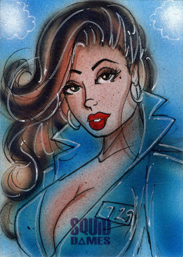 2023 5finity Squid Dames Sketch Card by Bianca Thompson V1
