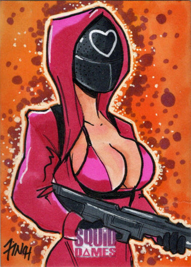2023 5finity Squid Dames Sketch Card by Patrick Finch V1
