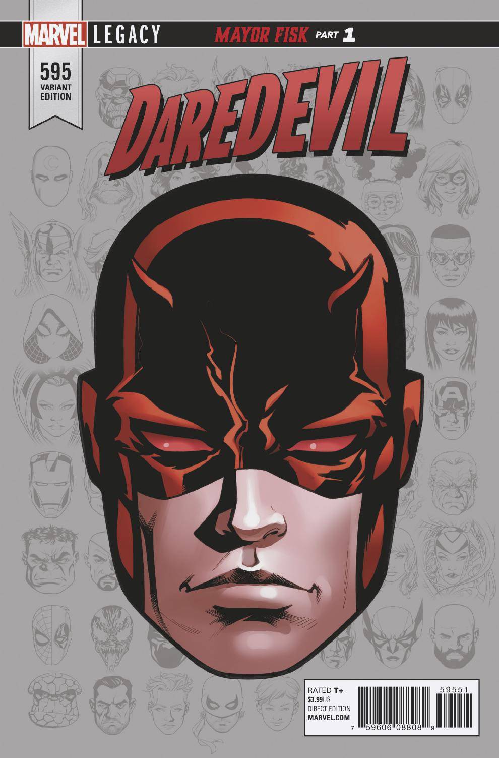 DAREDEVIL #595 MCKONE LEGACY HEADSHOT VAR LEG