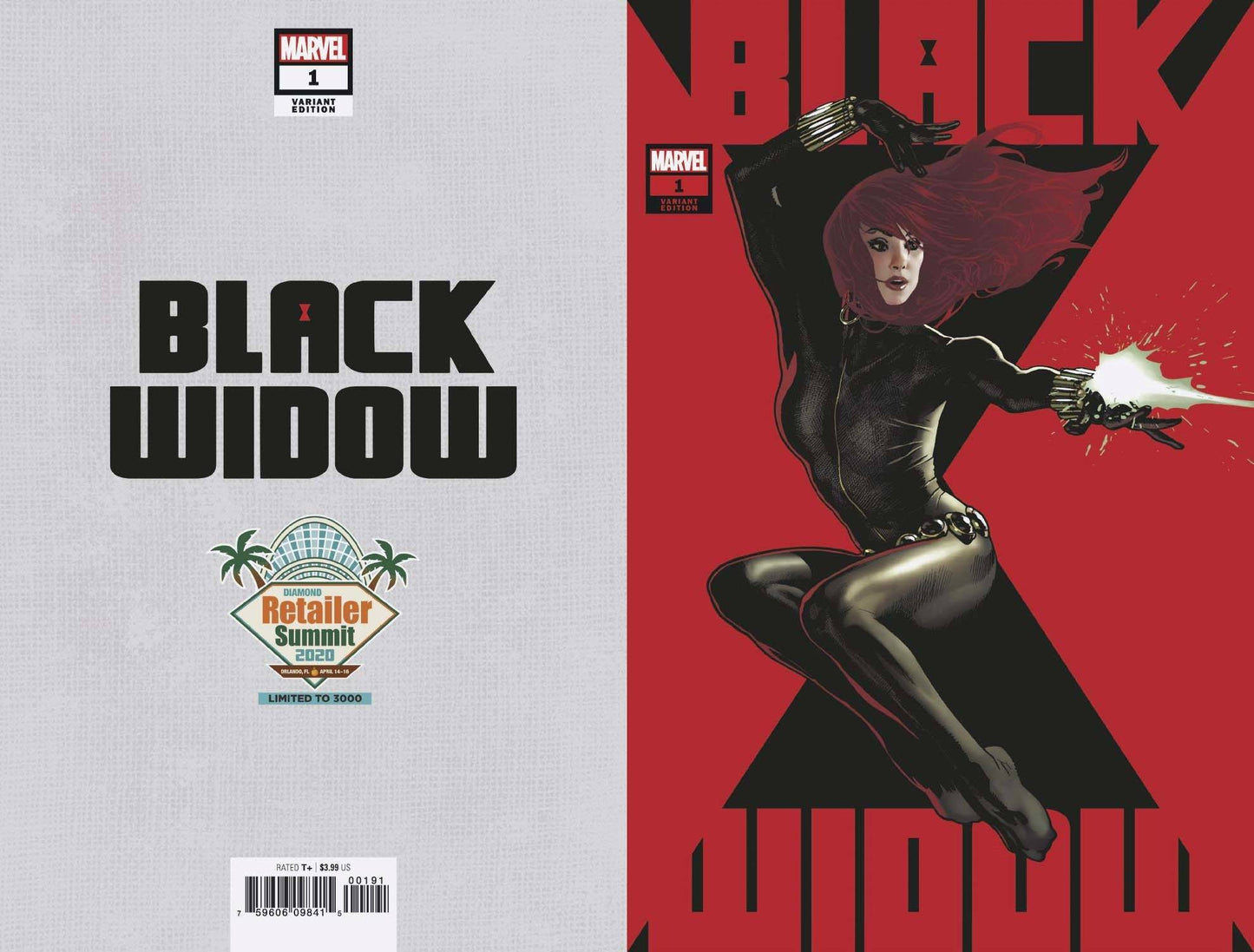 Black Widow #1 (2020) Diamond Variant Graded CGC 9.6 Signed By Adam Hughes