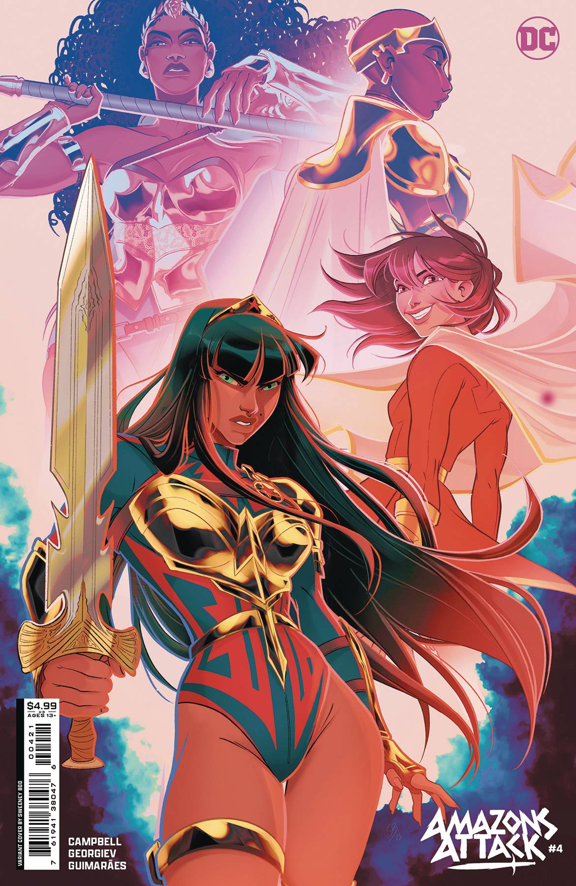 Amazons Attack #4 Cover B Sweeney Boo Card Stock Variant