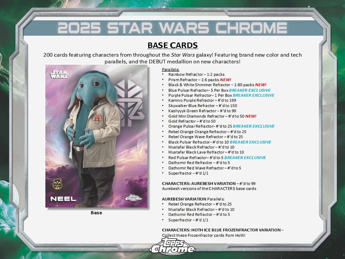 2025 Topps Star Wars Chrome Hobby Box