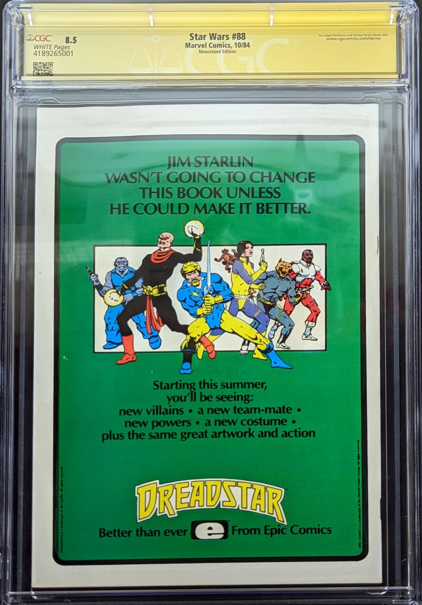 Star Wars #88 (1984) CGC 8.5 Signed by Bob McLeod