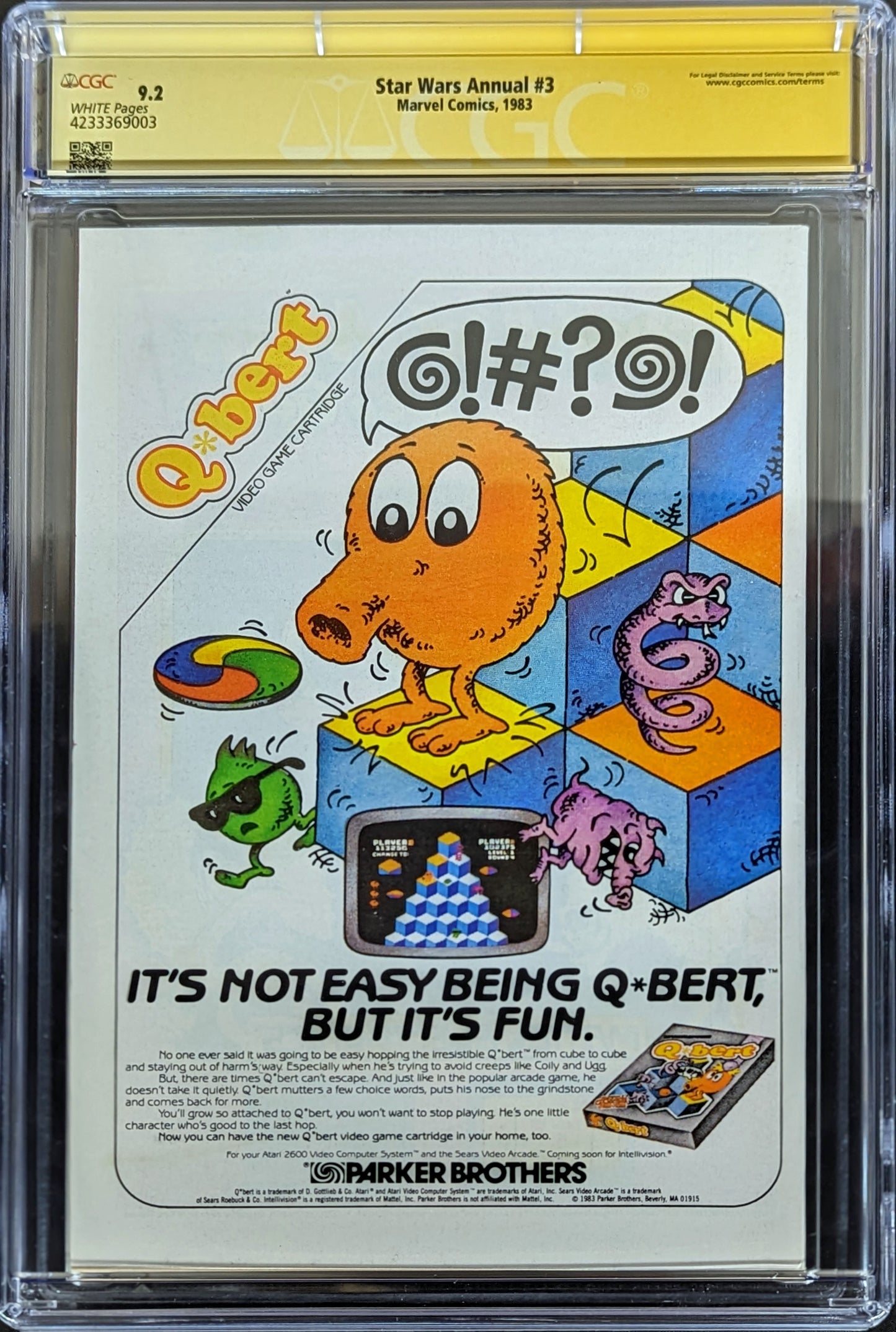 Star Wars Annual #3 (1983) CGC 9.2 Signed by Klaus Janson