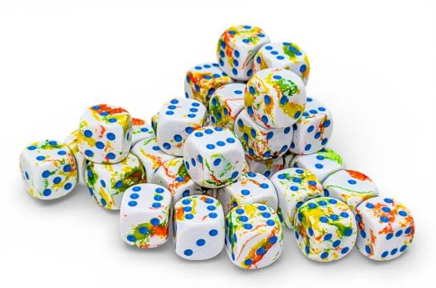 Chessex: 12mm d6 Brush - Breezy/Blue
