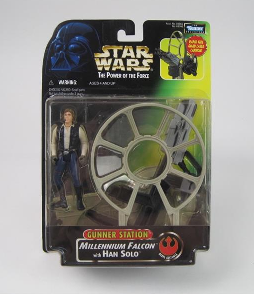 1997 Hasbro Star Wars POTF Han Solo with Millennium Falcon Gunner Station