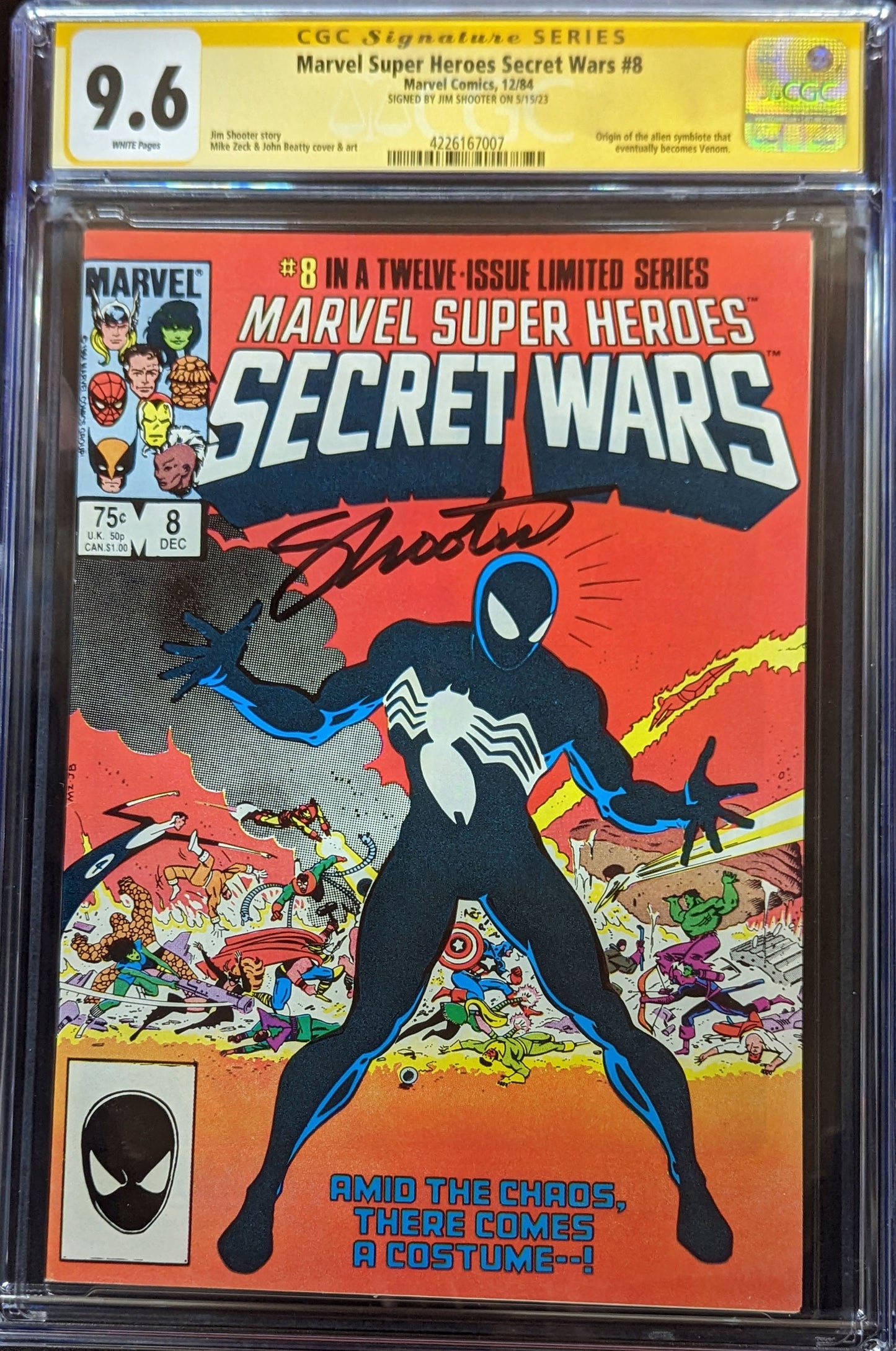Secret Wars #8 (1984) CGC 9.6 Signed by Jim Shooter