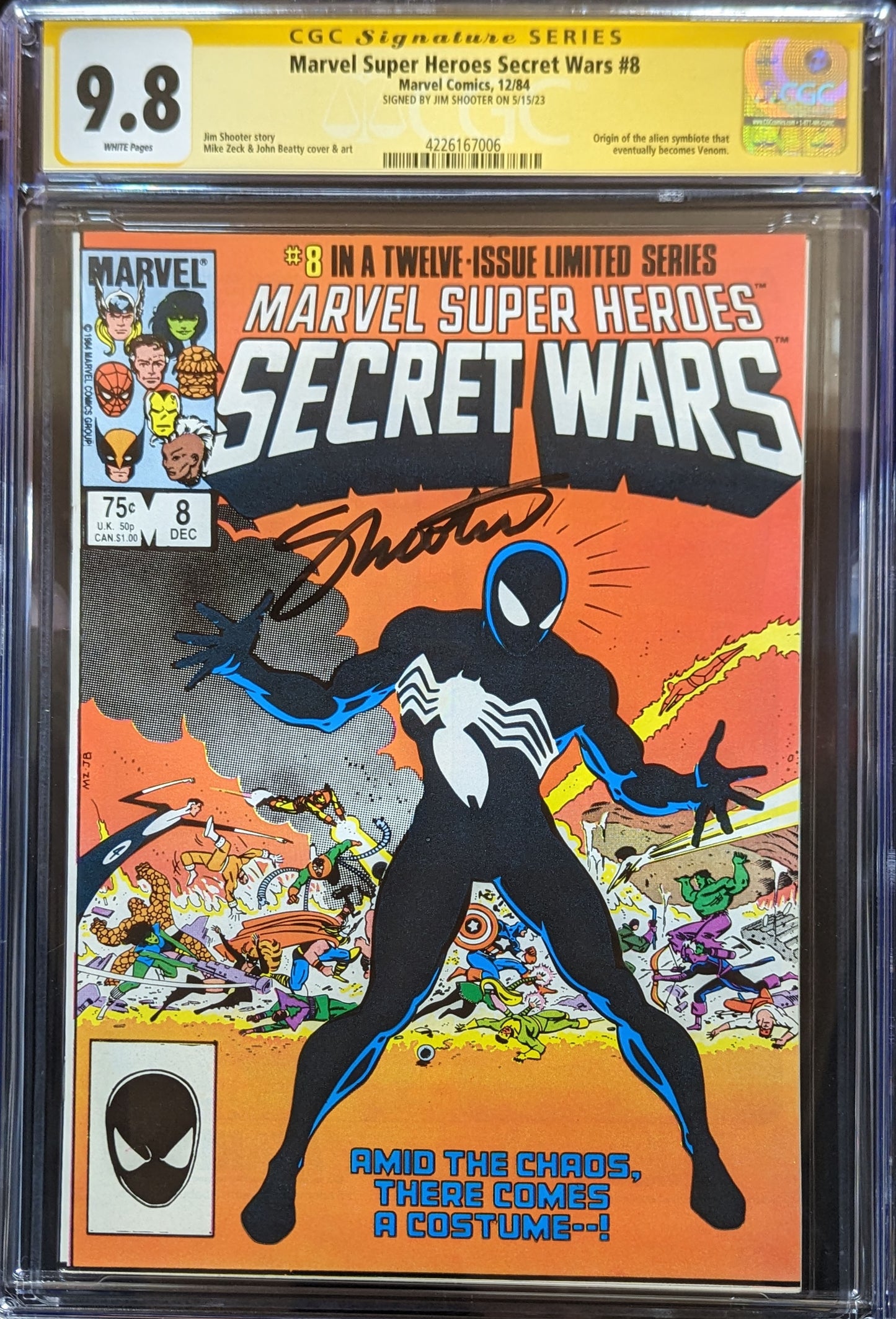 Secret Wars #8 (1984) CGC 9.8 Signed by Jim Shooter