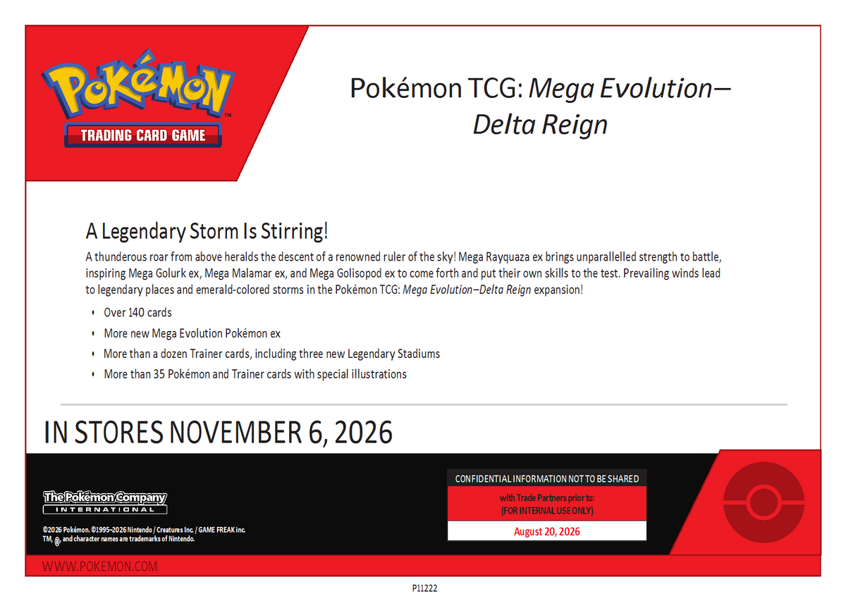 Pokemon Mega Evolution ME06: Delta Reign Booster Display Box