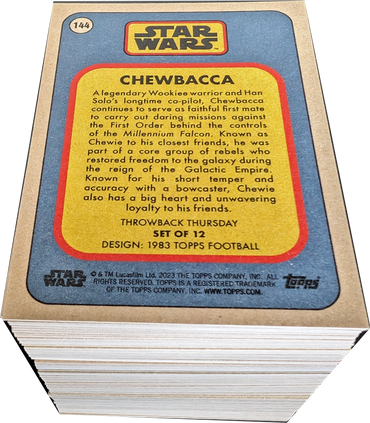 2023 Topps Star Wars Throwback Thursday Complete 144 Card Set