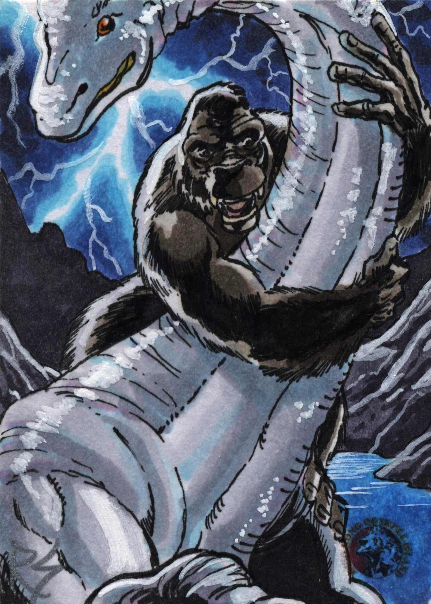 5finity JAM 2011 King Kong Sketch Card by Rich Stahnke