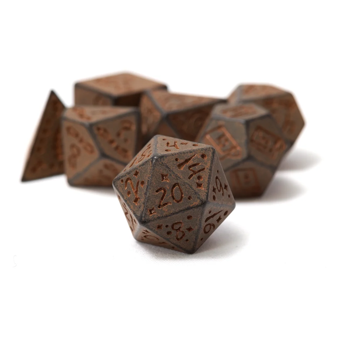 Sirius Dice - Illusory Stone: Granite 7-Piece Polyhedral RPG Dice Set