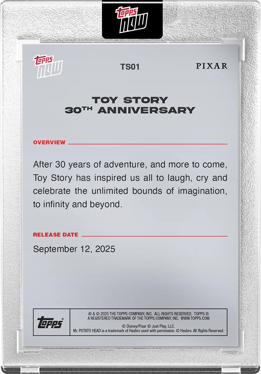 2025 Topps Now Disney Toy Story 30th Anniversary TS01
