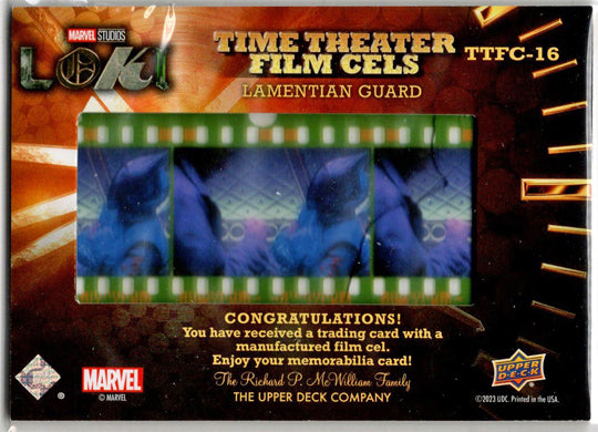 2023 Upper Deck Marvel Loki Time Theater Film Cels Card TTFC-16 Lamentian Guard