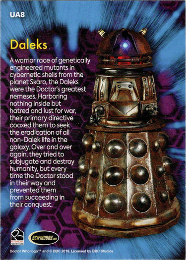2022 Doctor Who Series 11 & 12 Allies & Adversaries Insert Card UA8 Daleks