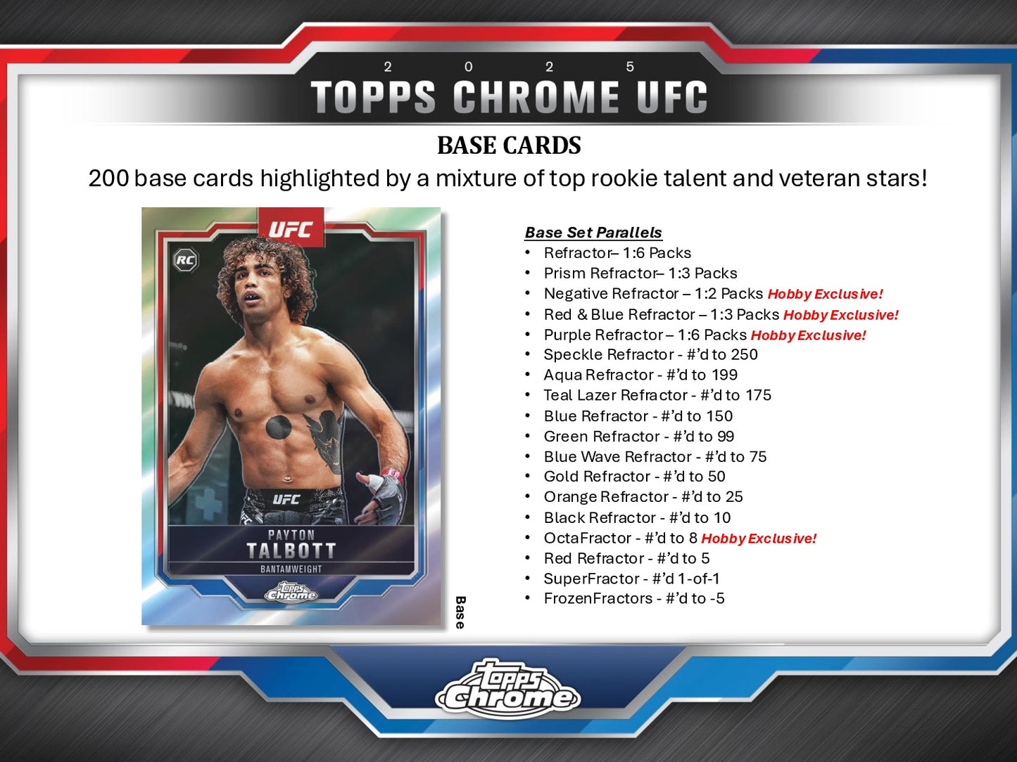 2025 Topps UFC Chrome Hobby Box