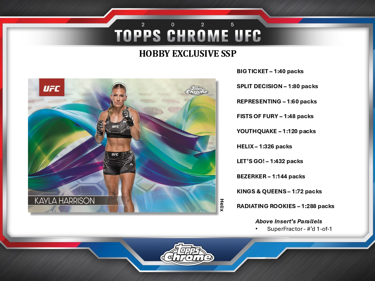2025 Topps UFC Chrome Hobby Box
