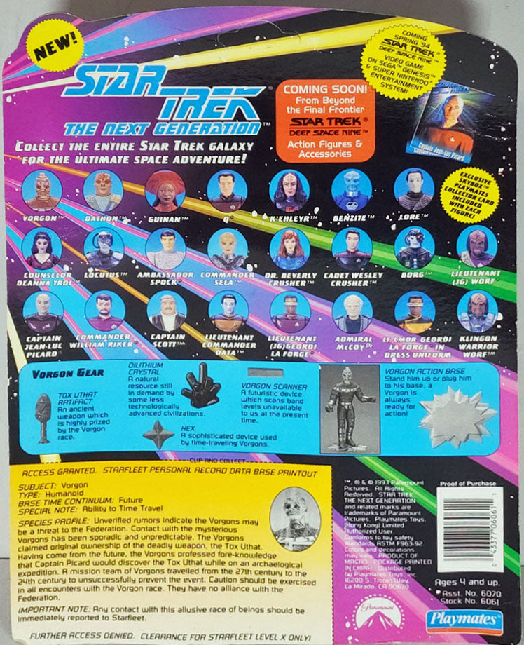 1993 Playmates Star Trek The Next Generation Vorgon Action Figure