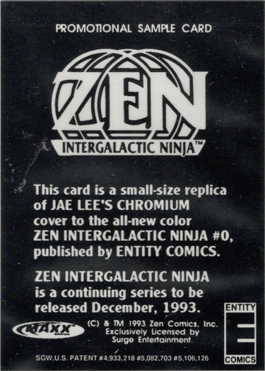 Maxx Cards 1993 Zen Intergalactic Ninja Promo Card