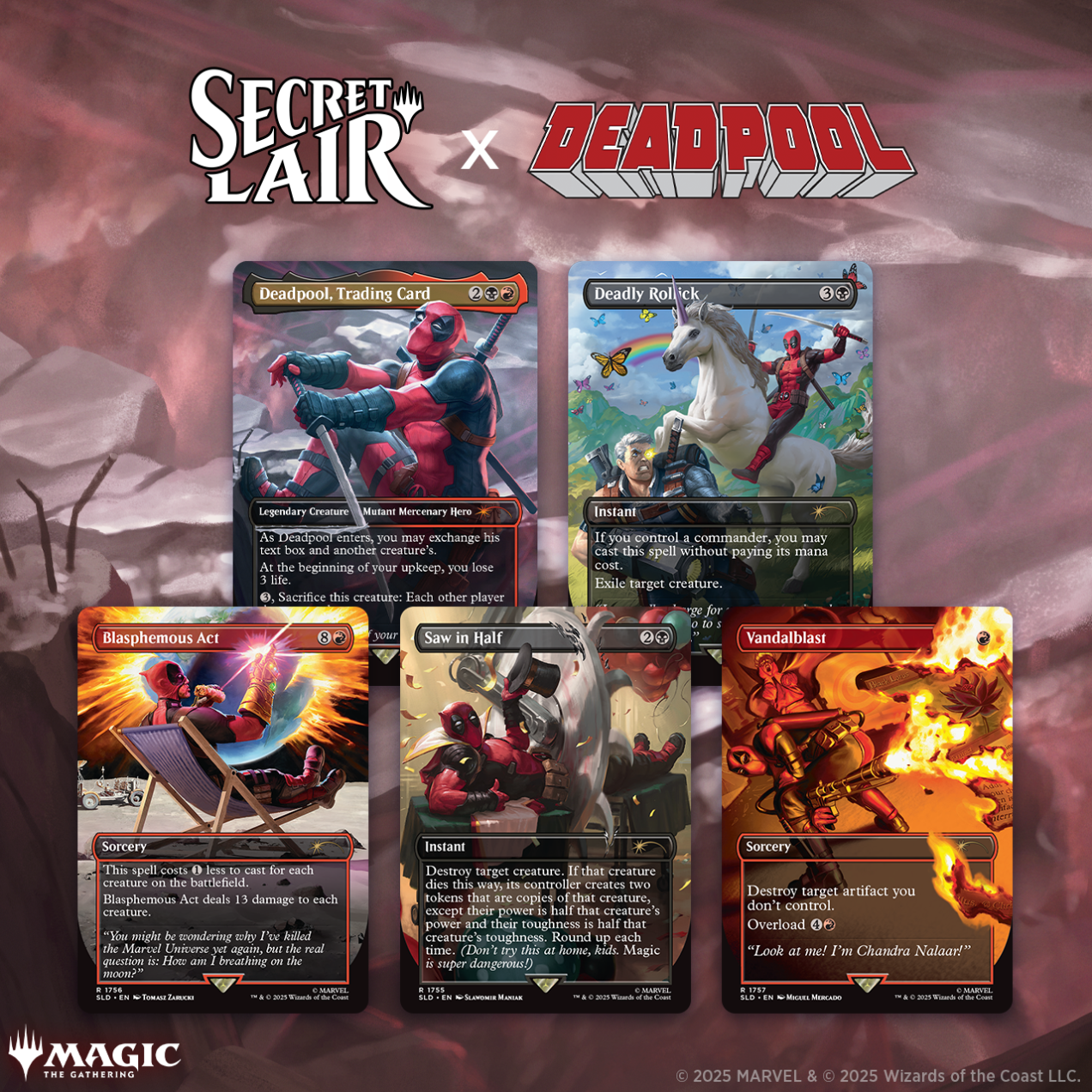 Magic MTG Secret Lair x Marvel's Deadpool Non-Foil Edition