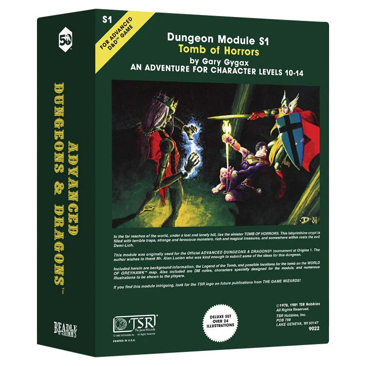 Beadle & Grimm's Dungeons & Dragons Classic Module Dice Collection - Tomb of Horrors