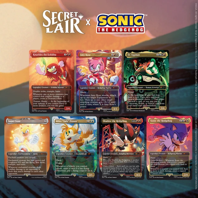 Magic MTG Secret Lair x Sonic: Friends and Foes Non-Foil Edition