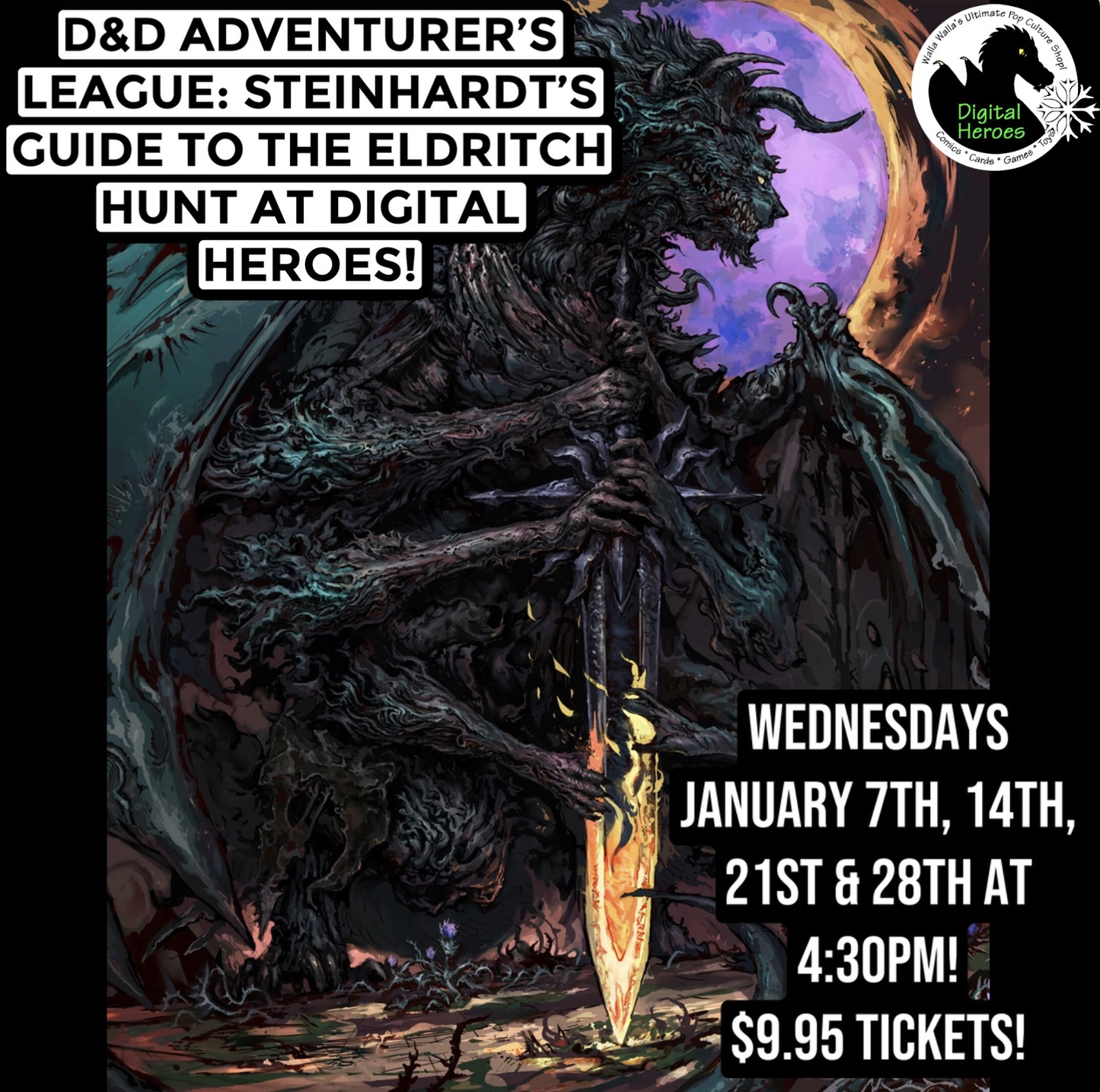01/21/2026 4:30 PM D&D Adventurer's League: Steinhardt's Guide to the Eldritch Hunt Ticket