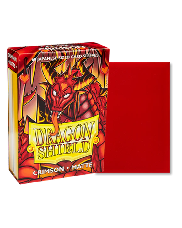 Dragon Shield Japanese Sized Matte Sleeves - Crimson 60ct