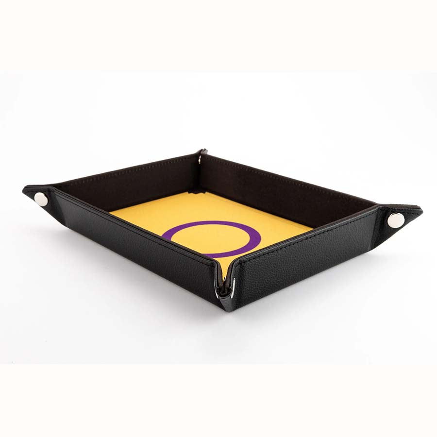 Fanroll Pride Fold Up Velvet Dice Tray - Intersex Flag