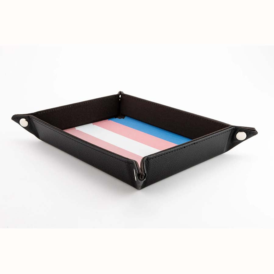 Fanroll Pride Fold Up Velvet Dice Tray - Transgender Flag