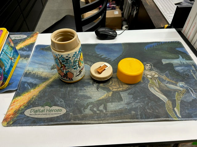 1983 Aladdin Industries Dragon’s Lair Metal Lunch Box and Thermos