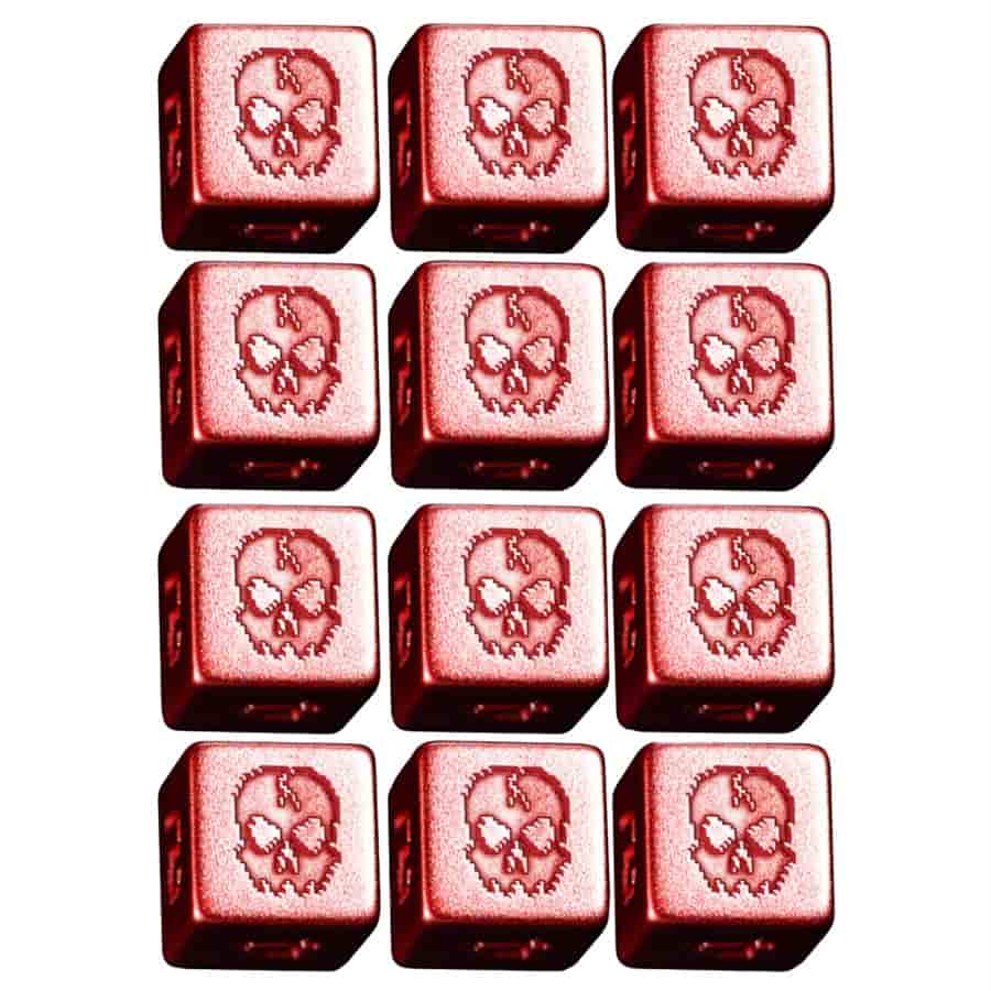 One Up Dice 12d6 Set - Cackling Blood Skull