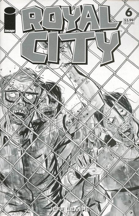 Royal City #6 Jeff Lemire Black & White The Walking Dead #16 Tribute Variant