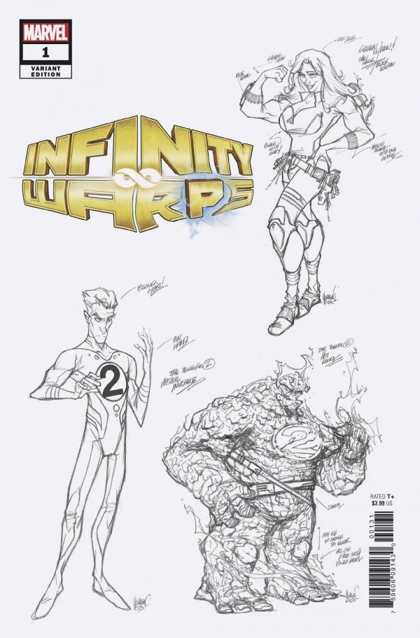 Infinity Warps #1 1:10 Francisco Herrera Design Sketch Variant