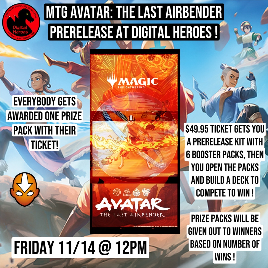 11/14/2025 12:00PM MTG Avatar: the Last Airbender Prerelease Ticket