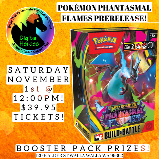 11/01/2025 12:00 PM Pokemon Phantasmal Flames Prerelease Ticket