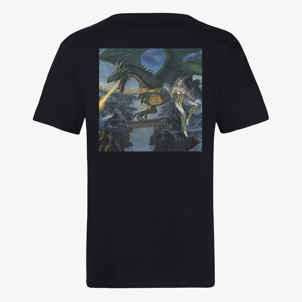 Digital Heroes Fruit of the Loom Dragon Back Black