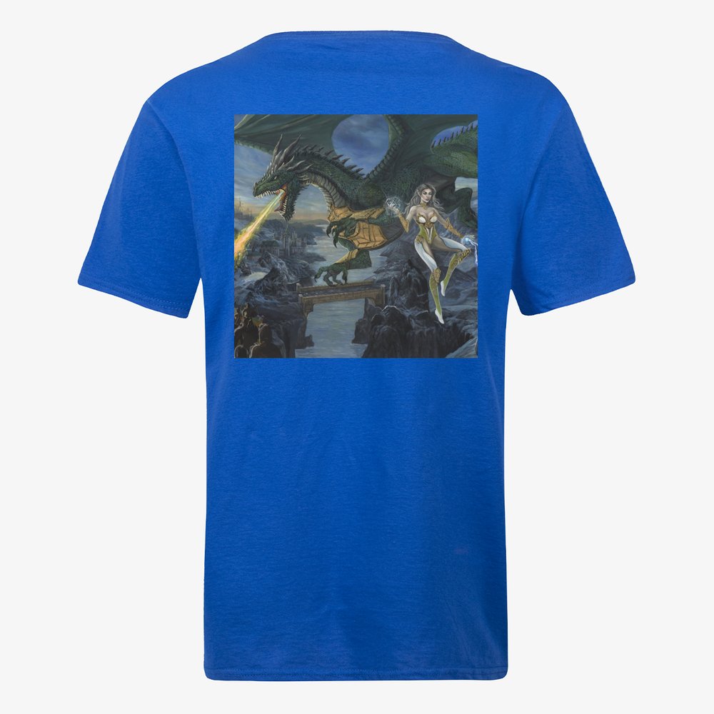 Digital Heroes Fruit of the Loom Dragon Back Blue