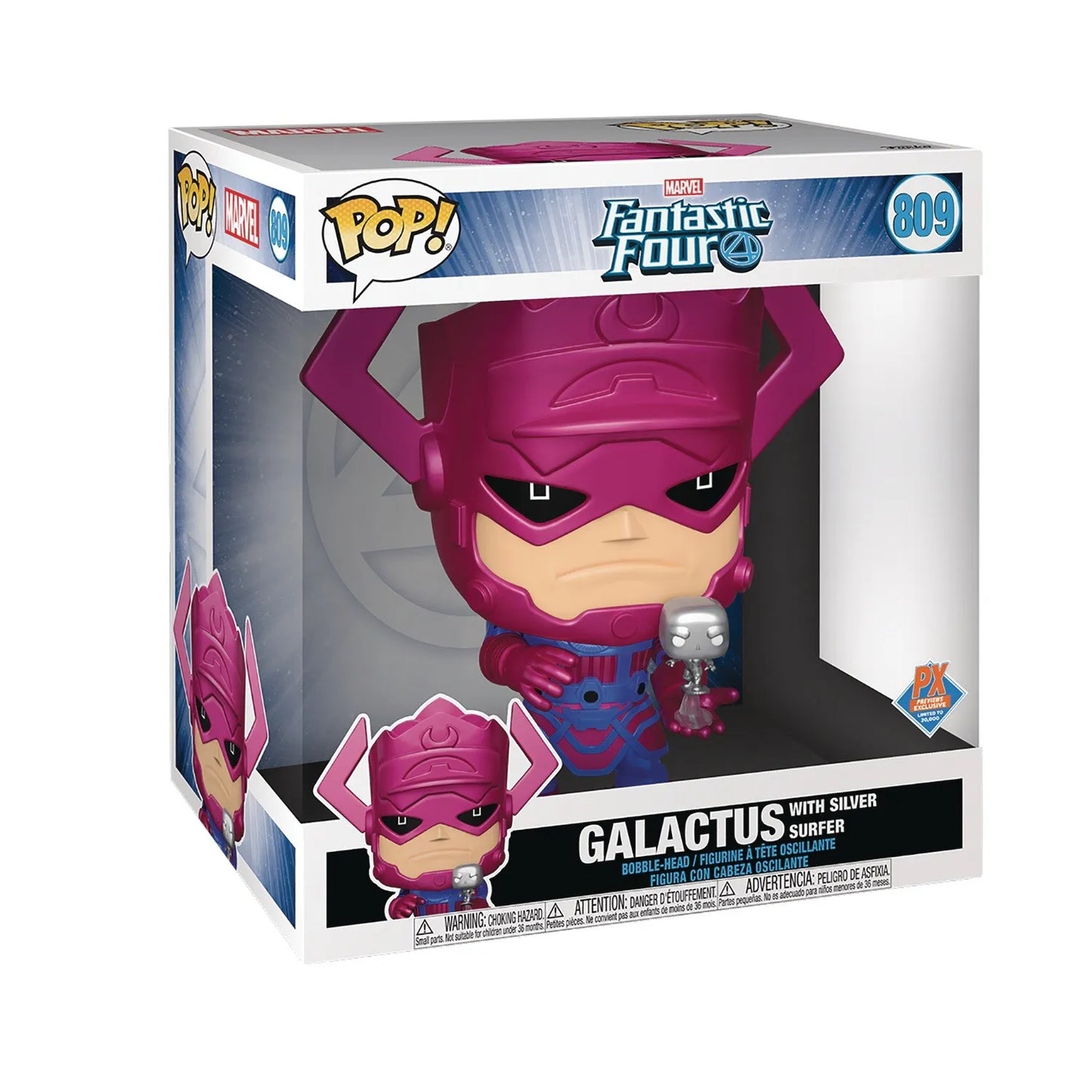 Funko Pop 809 Fantastic Four Galactus with Silver Surfer PX PREVIEWS EXCLUSIVE